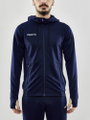 Craft Trainingsjacke Evolve Hood - strapazierfähige Mid-Layer-Kapuzenjacke aus Stretchmaterial - navyblau Herren