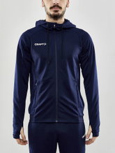 Craft Trainingsjacke Evolve Hood - strapazierfähige Mid-Layer-Kapuzenjacke aus Stretchmaterial - navyblau Herren