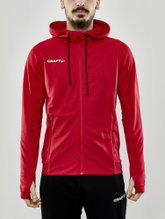 Craft Trainingsjacke Evolve Hood - strapazierfähige Mid-Layer-Kapuzenjacke aus Stretchmaterial - rot Herren