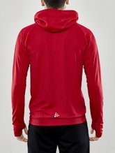 Craft Trainingsjacke Evolve Hood - strapazierfähige Mid-Layer-Kapuzenjacke aus Stretchmaterial - rot Herren