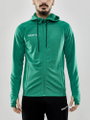 Craft Trainingsjacke Evolve Hood - strapazierfähige Mid-Layer-Kapuzenjacke aus Stretchmaterial - grün Herren