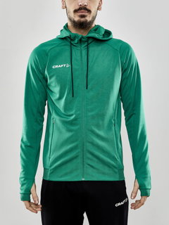 Craft Training Jacket Evolve Hood - durable mid-layer hooded jacket made of stretch material - green Men