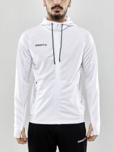 Craft Trainingsjacke Evolve Hood - strapazierfähige Mid-Layer-Kapuzenjacke aus Stretchmaterial - weiss Herren