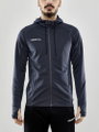 Craft Trainingsjacke Evolve Hood - strapazierfähige Mid-Layer-Kapuzenjacke aus Stretchmaterial - dunkelgrau Herren