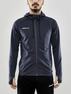 Craft Training Jacket Evolve Hood - durable mid-layer hooded jacket made of stretch material - dark grey Men