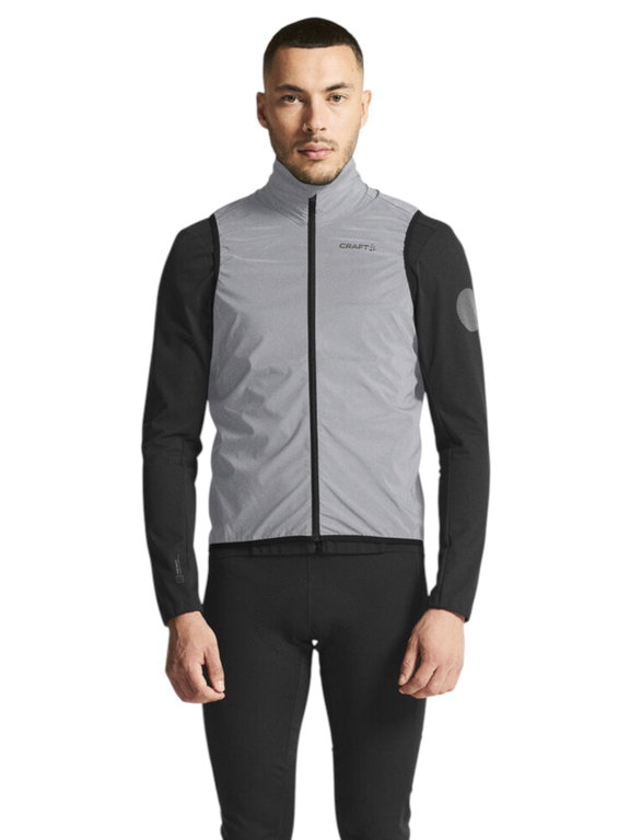 Craft Fahrrad-Weste Adv Essence Lumen Wind Vest (winddicht, reflektierend) silber Herren