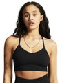Craft Sport-BH Collective Rib Strap Sports Bra (Rippenstruktur, elastisches Material) schwarz Damen