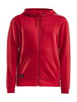 Craft Kapuzenpullover Hoodie Community FZ (Front-Reißverschluss, sportliche Passform) rot Herren
