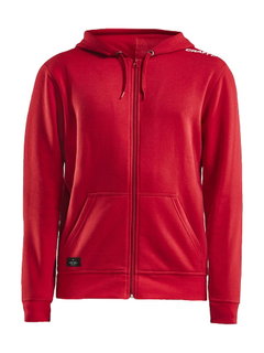 Craft Kapuzenpullover Hoodie Community FZ (Front-Reißverschluss, sportliche Passform) rot Herren