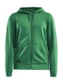 Craft Kapuzenpullover Hoodie Community FZ (Front-Reißverschluss, sportliche Passform) grün Herren