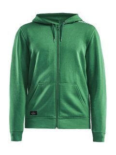 Craft Bluza z kapturem Hoodie Community FZ (Zamek błyskawiczny z przodu, sportowy krój) zielony Mężczyźni