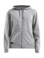 Craft Kapuzenpullover Hoodie Community FZ (Front-Reißverschluss, sportliche Passform) grau Herren