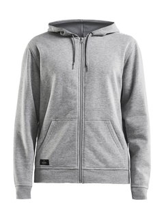 Craft Bluza z kapturem Hoodie Community FZ (Zamek błyskawiczny z przodu, sportowy krój) szary Mężczyźni