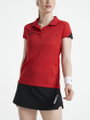 Craft Sport-Polo Pro Control Impact (leicht, atmungsaktiv) rot Damen