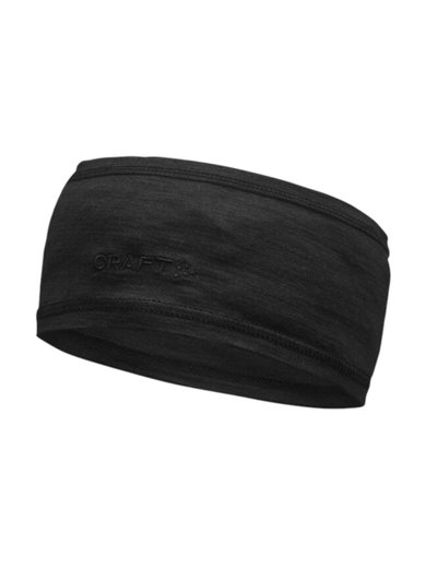 Craft Stirnband Essence Wool (Merinowolle) schwarz - 1 Stück