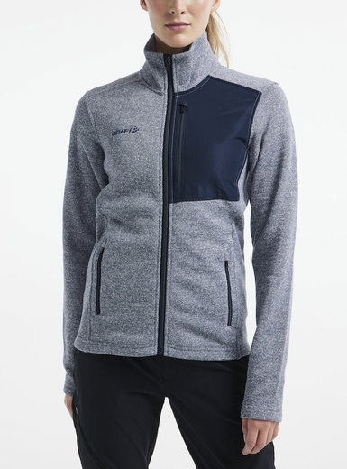Craft Fleecejacke ADV Explore Heavy (100% rec. Polyester) blau Damen