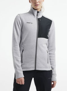Craft Fleecejacke ADV Explore Heavy (100% rec. Polyester) grau/schwarz Damen
