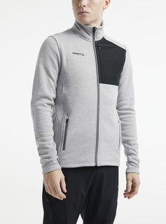 Craft Fleecejacke ADV Explore Heavy (100% rec. Polyester) grau/schwarz Herren