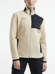 Craft Fleecejacke ADV Explore Pile (100% Polyester, warm, weich) beige/schwarz Damen