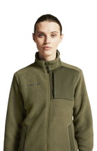 Craft Fleecejacke ADV Explore Pile (100% Polyester, warm, weich) grün Damen