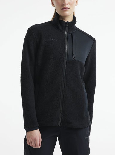 Craft Fleecejacke ADV Explore Pile (100% Polyester, warm, weich) schwarz Damen