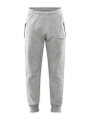Craft Freizeithose Core Soul Sweatpants (weiches Material, Seitentaschen mit Reissverschluss) lang hellgrau Herren