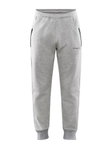 Craft Freizeithose Core Soul Sweatpants (weiches Material, Seitentaschen mit Reissverschluss) lang hellgrau Herren