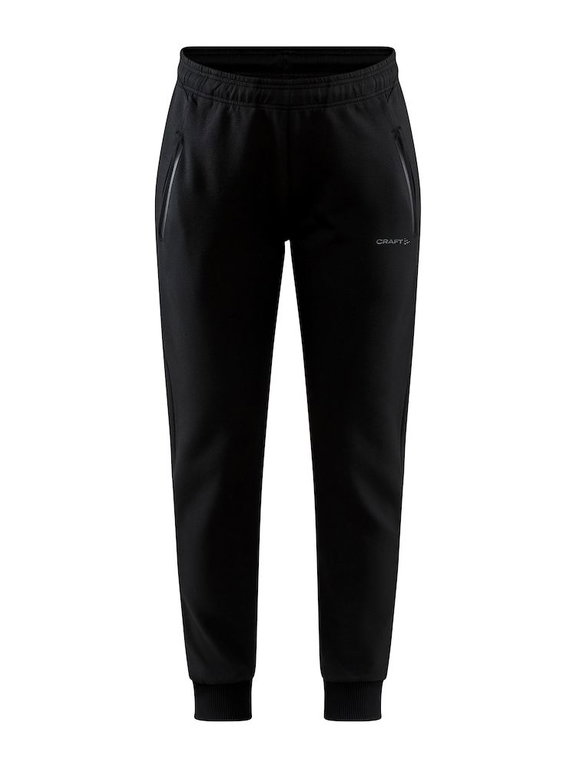 Craft Freizeithose Core Soul Sweatpants (weiches Material, Seitentaschen mit Reissverschluss) lang schwarz Damen