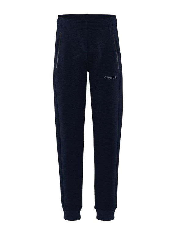 Craft Freizeithose Core Soul Sweatpants (weiches Material, Seitentaschen mit Reissverschluss) lang darknavy Kinder