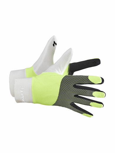 Craft Handschuhe ADV Lumen Fleece Glove - weiss/limegelb/schwarz - 1 Paar