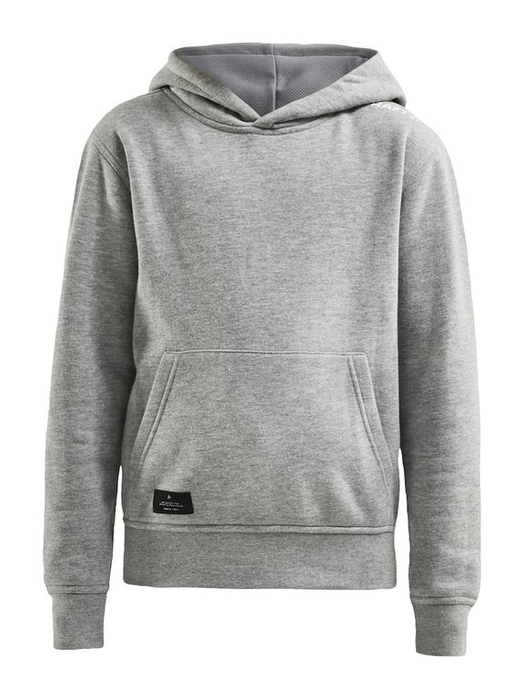 Craft Bluza z kapturem Hoodie Community (dopasowanie sportowe) szara Dzieci