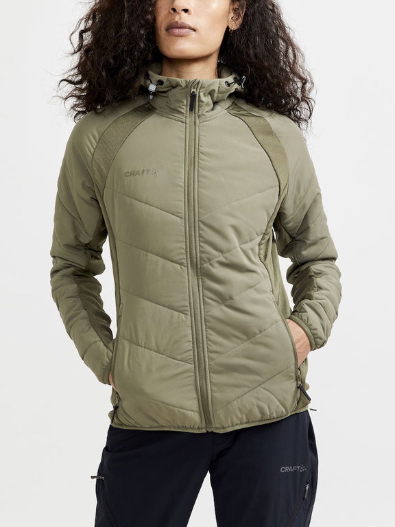 Craft Hybridjacke ADV Explore (leichte wattiert, winddicht) khakigrün Damen