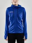 Craft Trainingsjacke Evolve Hood - strapazierfähige Mid-Layer-Kapuzenjacke aus Stretchmaterial - kobaltblau Damen