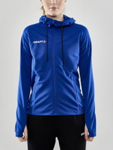 Craft Trainingsjacke Evolve Hood - strapazierfähige Mid-Layer-Kapuzenjacke aus Stretchmaterial - kobaltblau Damen