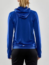 Craft Trainingsjacke Evolve Hood - strapazierfähige Mid-Layer-Kapuzenjacke aus Stretchmaterial - kobaltblau Damen