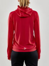 Craft Trainingsjacke Evolve Hood - strapazierfähige Mid-Layer-Kapuzenjacke aus Stretchmaterial - rot Damen