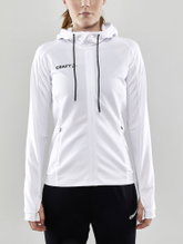 Craft Training Jacket Evolve Hood - durable mid-layer hooded jacket made of stretch material - white Women