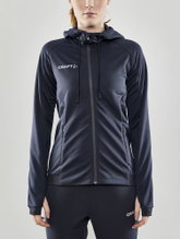 Craft Training Jacket Evolve Hood - durable mid-layer hooded jacket made of stretch material - dark grey women