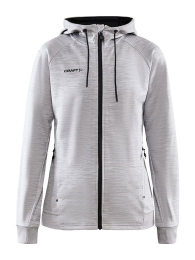 Craft Kapuzenjacke ADV Unify (funktionelles Recyclingpolyester) hellgrau Damen