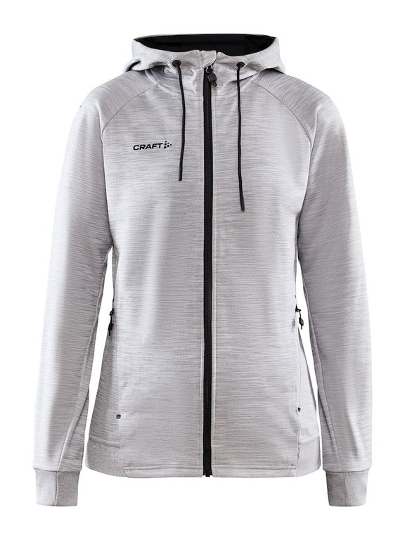 Craft Hooded Jacket ADV Unify (functional recycled polyester) light grey Women