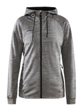 Craft Kapuzenjacke ADV Unify (funktionelles Recyclingpolyester) dunkelgrau Damen