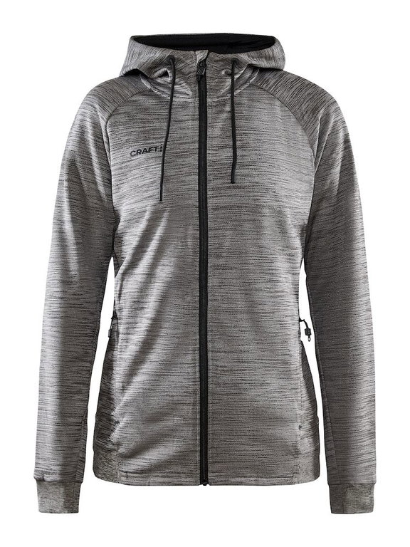 Craft Kapuzenjacke ADV Unify (funktionelles Recyclingpolyester) dunkelgrau Damen