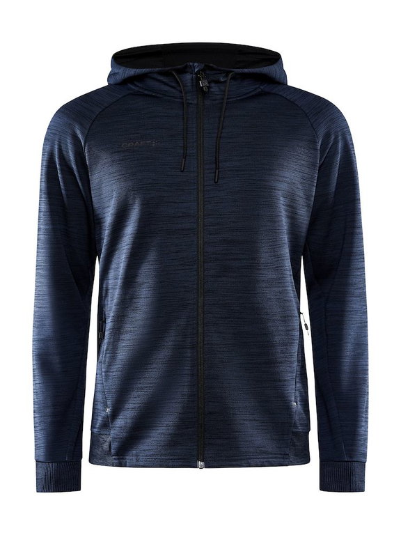 Craft Kapuzenjacke ADV Unify (2 Taschen, Recyclingpolyester) melangeblau Herren