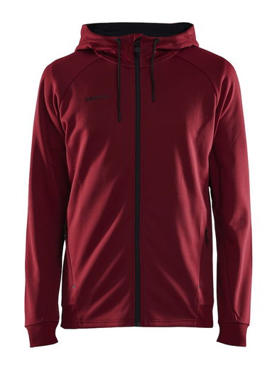 Craft Kapuzenjacke ADV Unify (2 Taschen, Recyclingpolyester) bordeaux/rot Herren