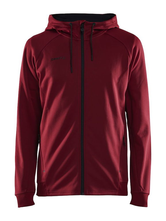 Craft Kapuzenjacke ADV Unify (2 Taschen, Recyclingpolyester) bordeaux/rot Herren