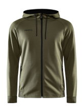Craft Hooded Jacket ADV Unify (2 Pockets, Recycled Polyester) Khaki Green Men