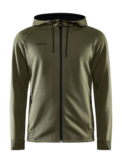 Craft Kapuzenjacke ADV Unify (2 Taschen, Recyclingpolyester) khakigrün Herren