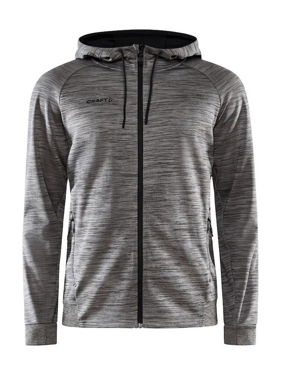 Craft Kapuzenjacke ADV Unify (2 Taschen, Recyclingpolyester) dunkelgrau Herren