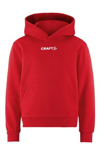 Craft Kapuzenpullover Community 2.0 Logo Hoodie (athletische Passform) rot Kinder