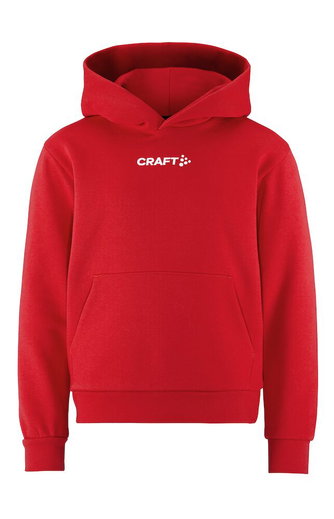 Craft Kapuzenpullover Community 2.0 Logo Hoodie (athletische Passform) rot Kinder